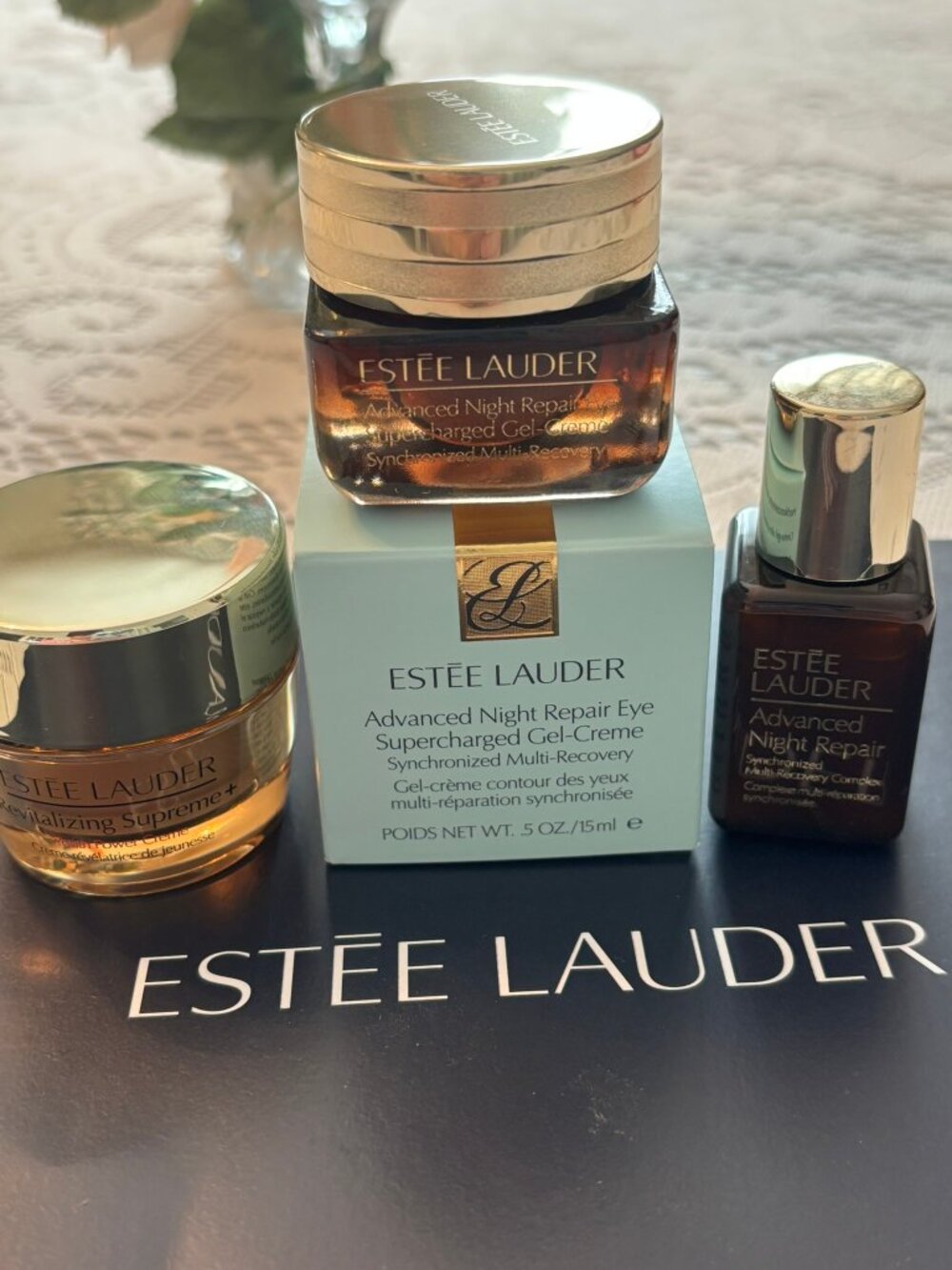 Estee Lauder Full Size ANR Eye Cream 15ml & Supreme+ Anti Aging 3pc Kit